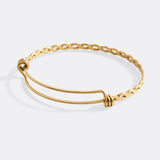 Dainty Adjustable Braided Bangle