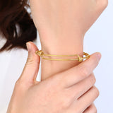 Dainty Adjustable Braided Bangle