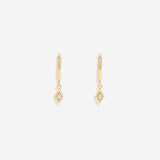 Dainty Diamond Charm Earrings
