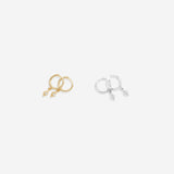 Dainty Diamond Charm Earrings