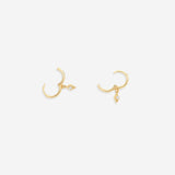 Dainty Diamond Charm Earrings