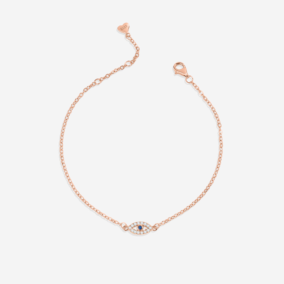 Dainty Evil Eye Charm Bracelet