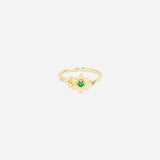 Dainty Gold Birth Flower Ring