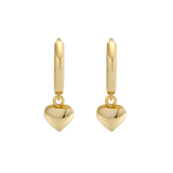 Dainty Heart Hoop Earrings