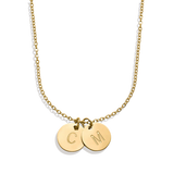 Dainty Disc Initial Necklace