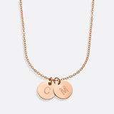 Dainty Disc Initial Necklace