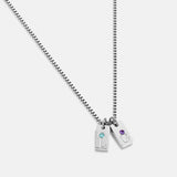 Dainty Pave Tag Initial Necklace