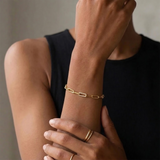 Dainty Pave Paperclip Chain Bracelet