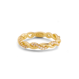 Dainty Pave Twist Stacking Ring