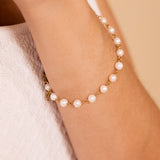Dainty Pearl Station Bracelet