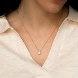Dainty Solitaire Pendant Necklace