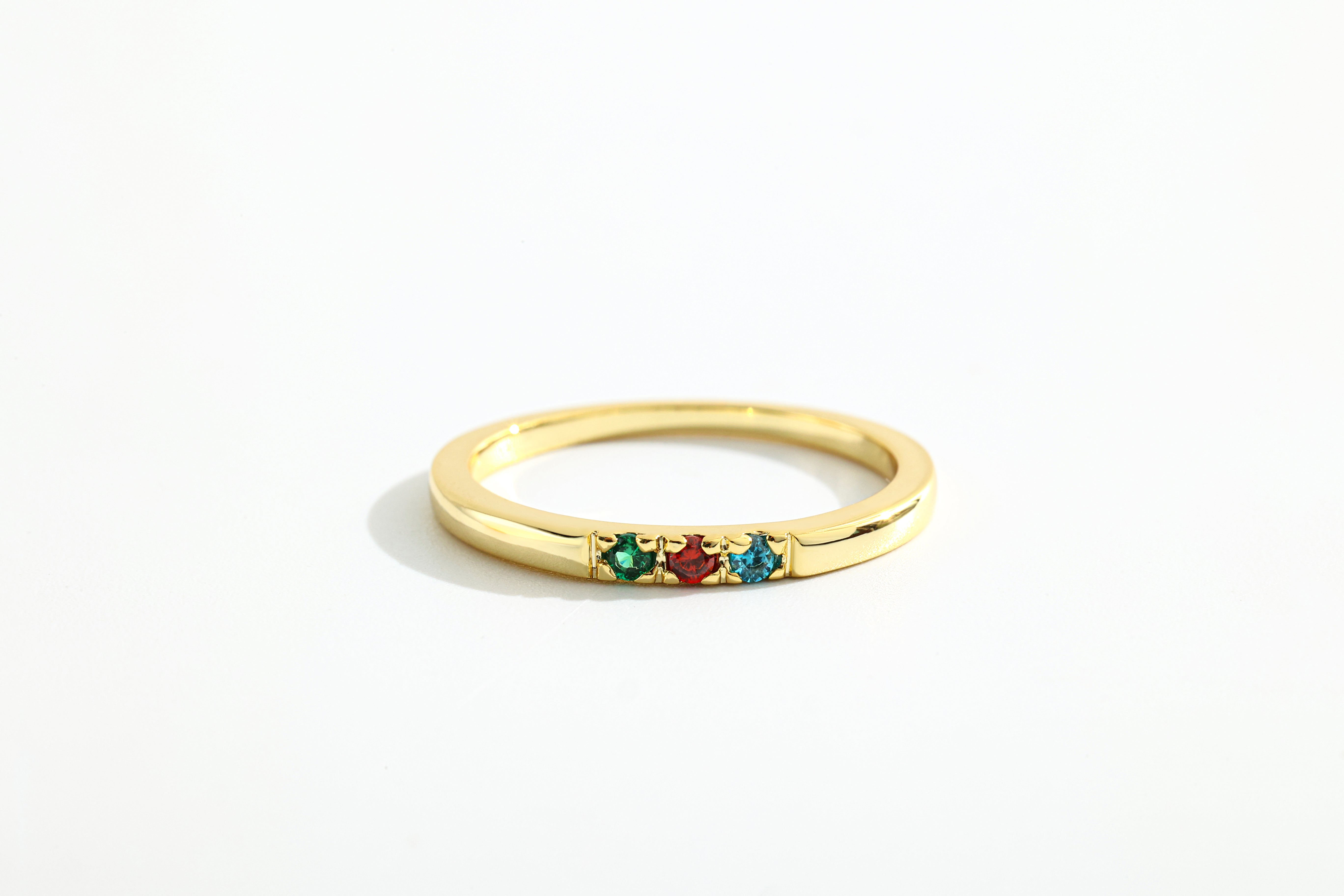 Dainty Stackable Birthstone Ring
