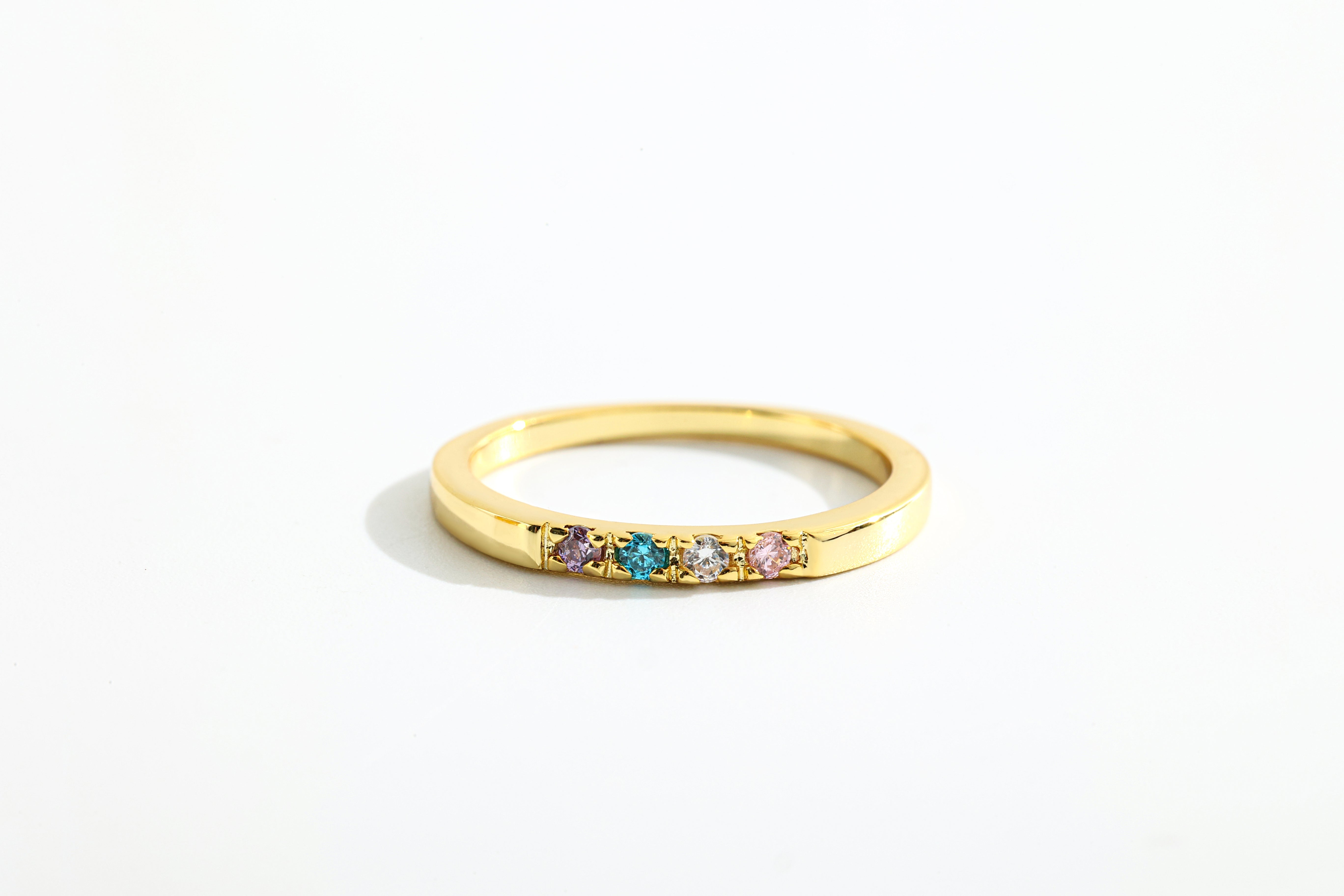 Dainty Stackable Birthstone Ring
