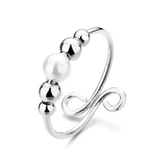 Dainty Adjustable Opal Fidget Ring