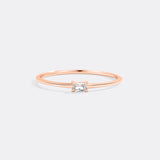 Diamond Dainty Baguette Stacking Ring