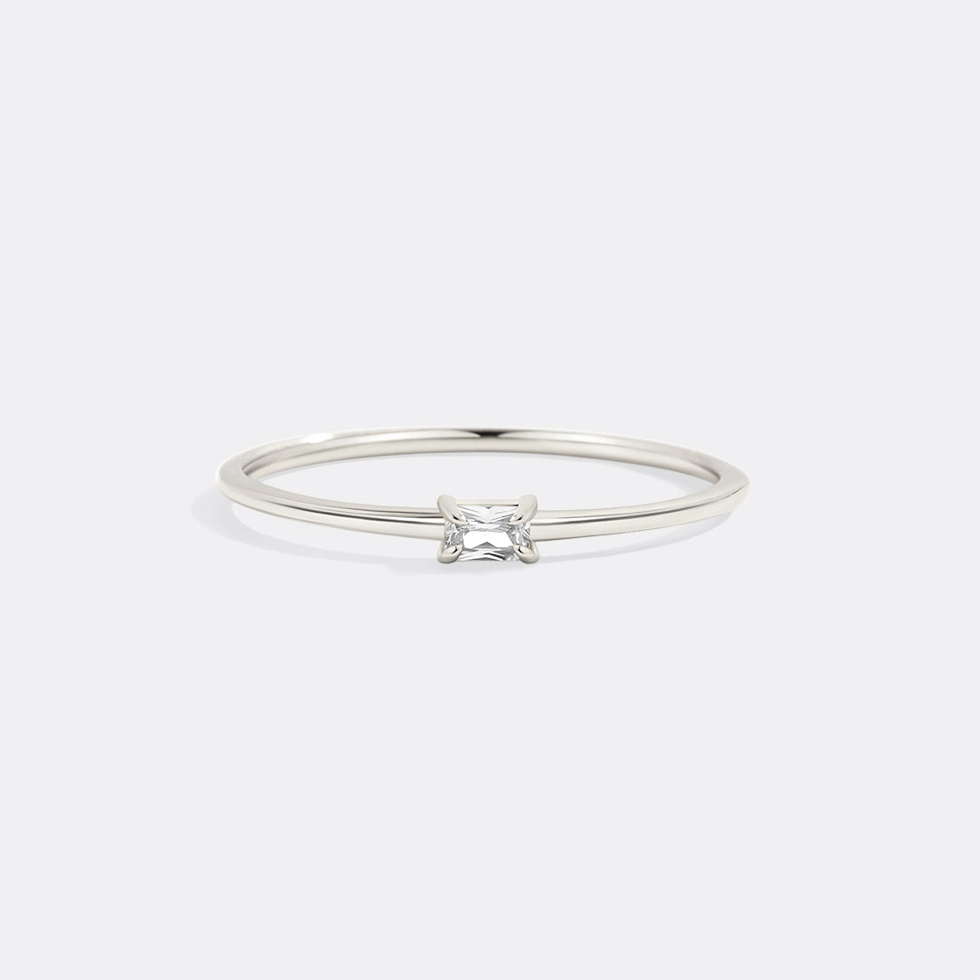 Diamond Dainty Baguette Stacking Ring
