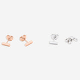 Dainty Bar Stud Earrings