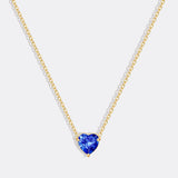 Dainty Birthstone Heart Necklace