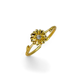 Dainty Gold Birth Flower Ring