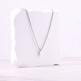 Dainty Pave Tag Initial Necklace