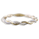 Dainty Pave Twist Stacking Ring