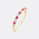 Diamond & Gemstone Stackable Ring