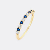 Diamond & Gemstone Stackable Ring