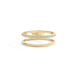 Double Band Pave Ring