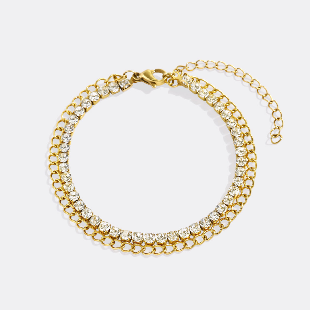 Double Chain Tennis Bracelet