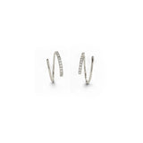 Double Loop Huggie Hoop Earrings