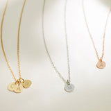 Dainty Disc Initial Necklace