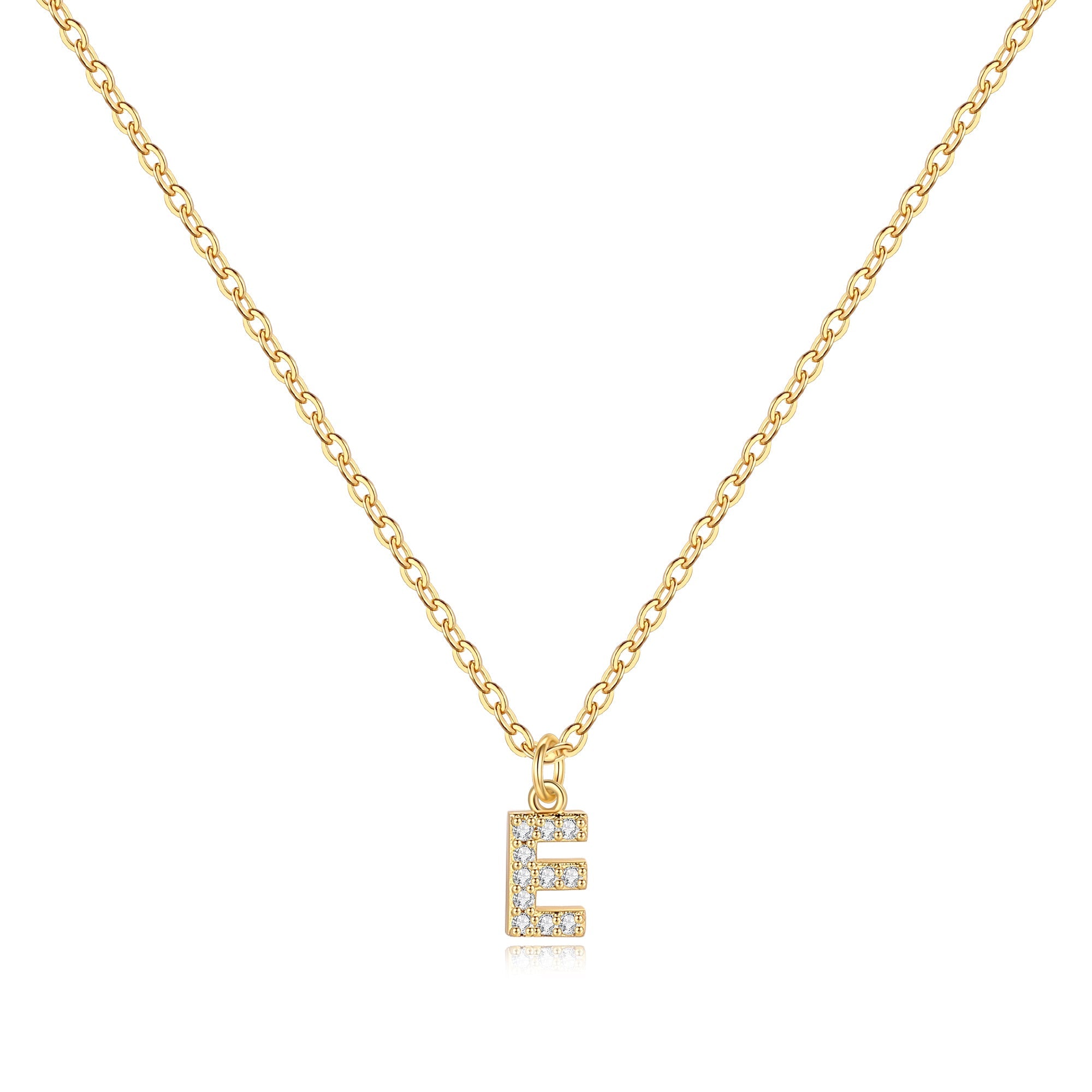 Pavé Uppercase Initial Necklace