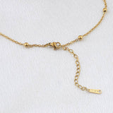 Droplet Birthstone & Initial Necklace