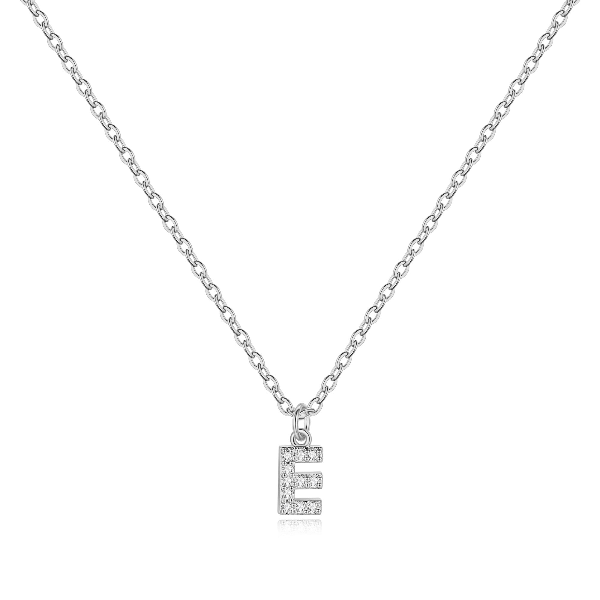 Pavé Uppercase Initial Necklace