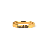 Engraved Stackable Name Ring | 3mm Band