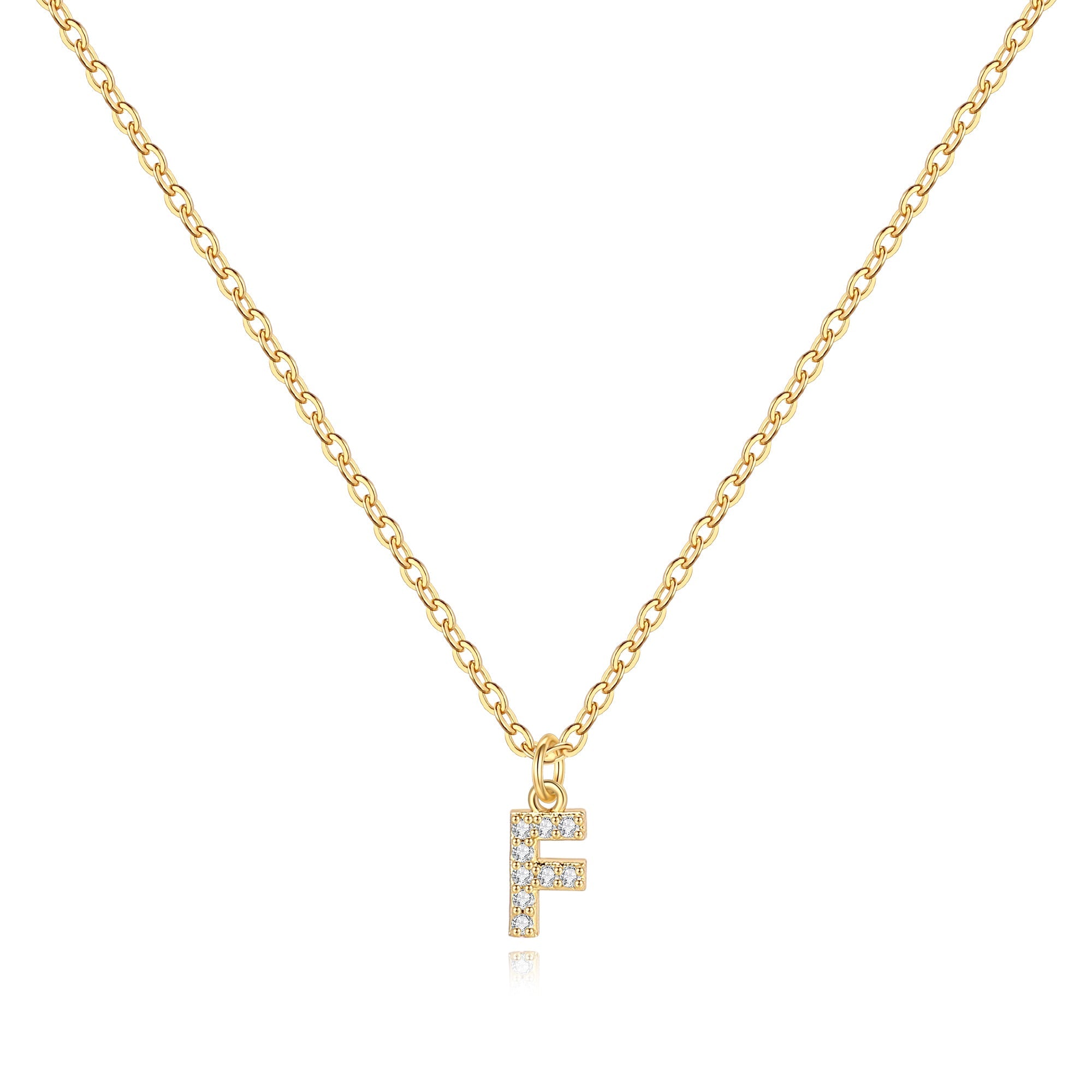 Pavé Uppercase Initial Necklace