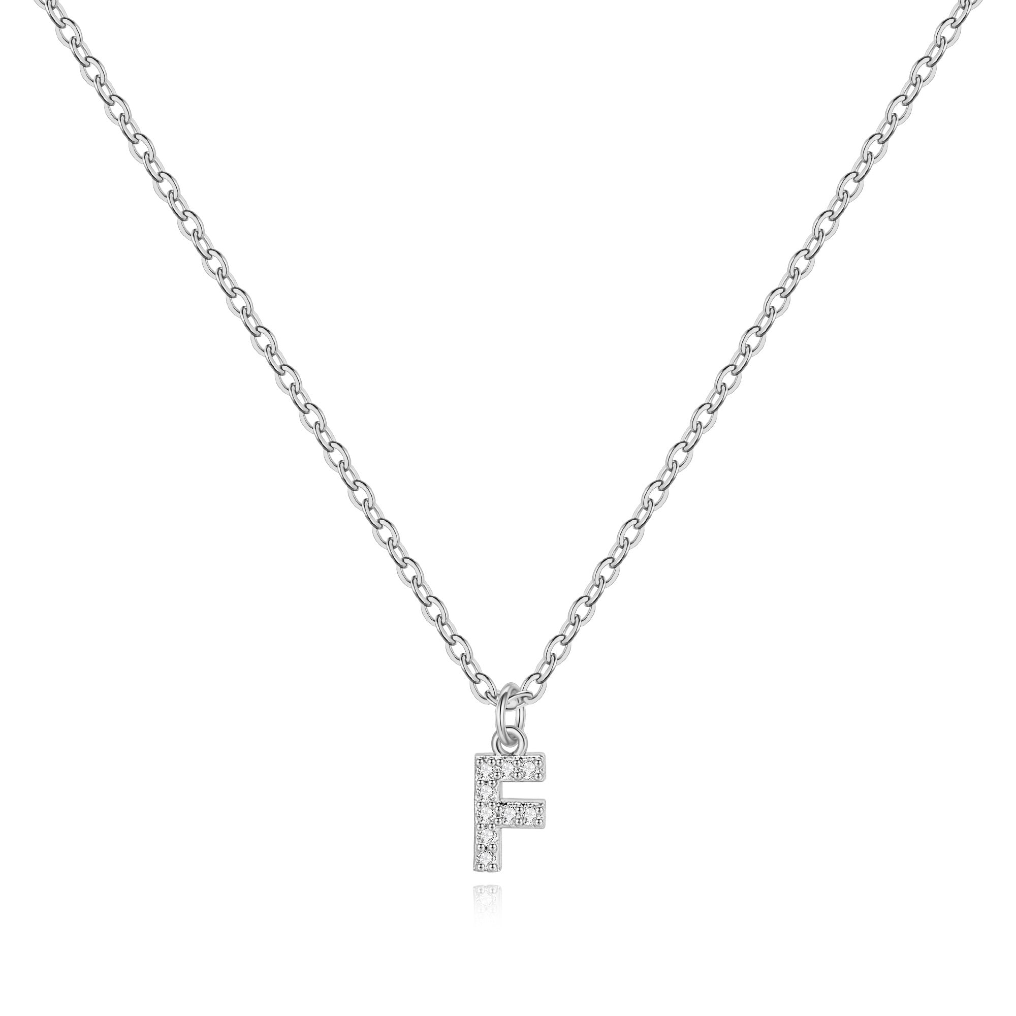 Pavé Uppercase Initial Necklace