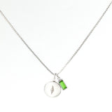 Family Birth Flower Locket Necklace with Birthstone
