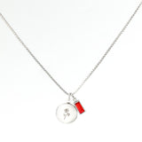 Family Birth Flower Locket Necklace with Birthstone
