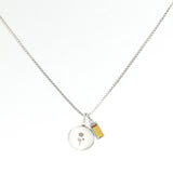 Family Birth Flower Locket Necklace with Birthstone