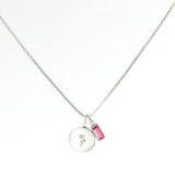 Family Birth Flower Locket Necklace with Birthstone