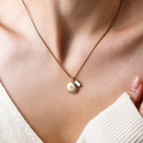 Family Birth Flower Locket Necklace with Birthstone