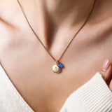 Family Birth Flower Locket Necklace with Birthstone