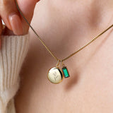 Family Birth Flower Locket Necklace with Birthstone