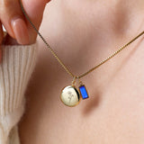 Family Birth Flower Locket Necklace with Birthstone
