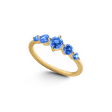 Five Stone Statement Birthstone Ring