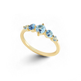 Five Stone Statement Birthstone Ring