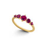 Five Stone Statement Birthstone Ring
