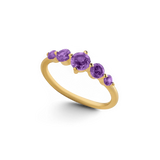 Five Stone Statement Birthstone Ring