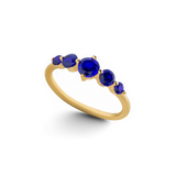 Five Stone Statement Birthstone Ring